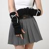Fashion Y2K Long Wrist Gloves Thicken Bowknot Arm Warmers Soft Solid Color Knitted Arm Sleeves Women