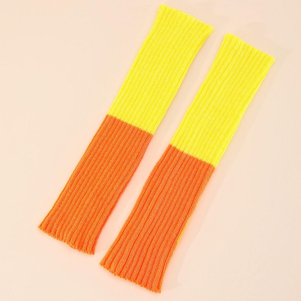 Sweet Woolen Knitted Socks Set Fluorescent Women's Leg Set Dressing Accessories Autumn/Winter Party Colored Socks Set