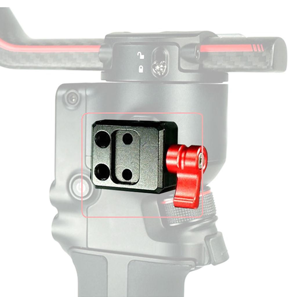 Quick Release Adapter Rail Clamp Mount Standard 1/4" Mounting Hole for Cold Shoe Monitor Magic Arm Stabilizer