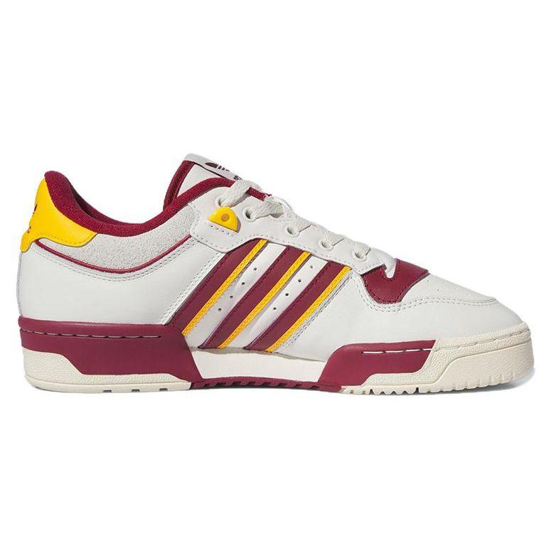 Adidas Rivalry 86 Low White Collegiate Burgundy Crew Yellow Кроссовки унисекс Cloud-White Team-Collegiate-Burgundy-2 IE7159