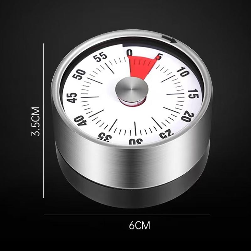 Кухонный таймер с напоминанием на 60 минут, магнит круглой формы, кухонные принадлежности, будильник с обратным отсчетом, механический таймер для приготовления пищи