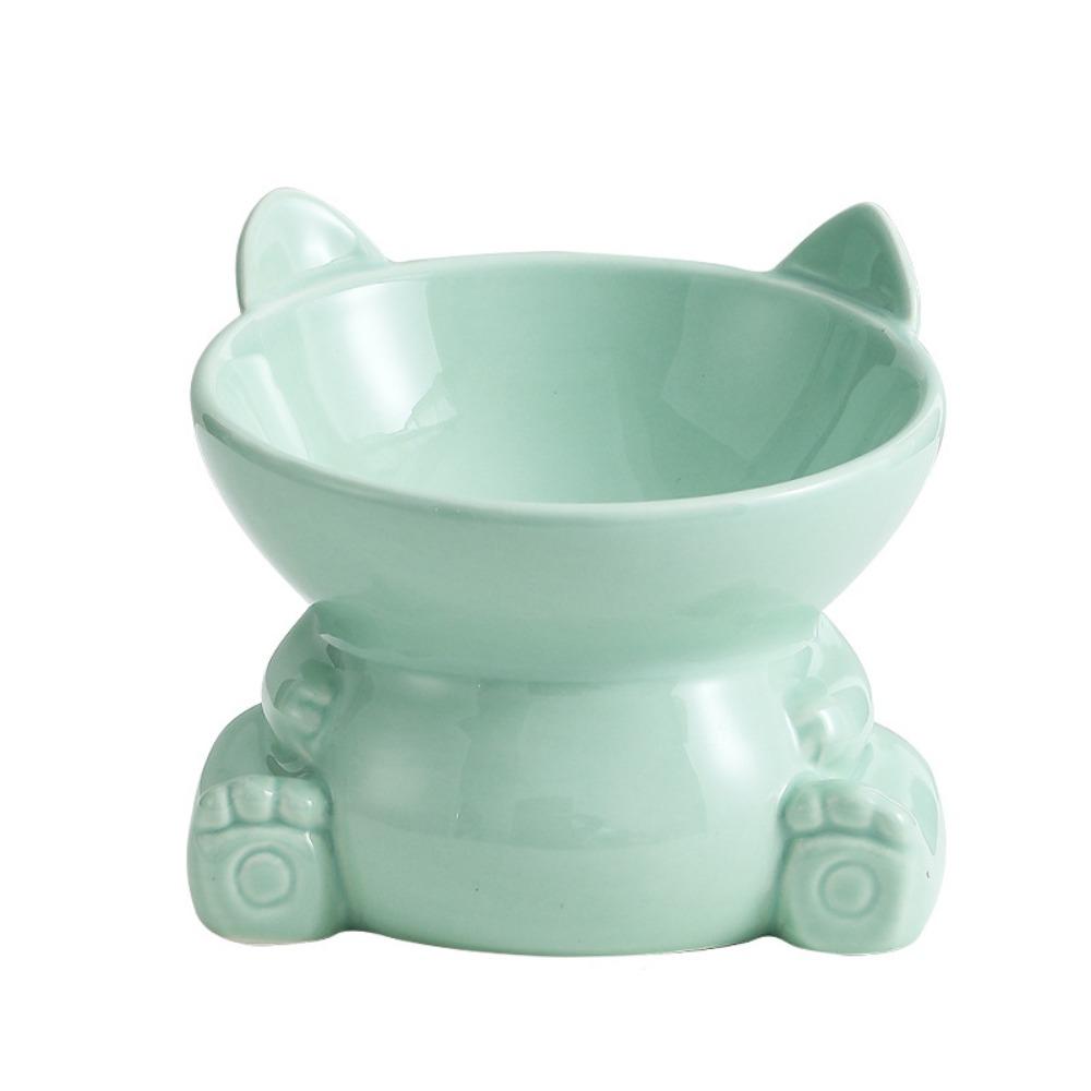 Творческая миска для домашних животных с высокой ножкой, керамическая поилка для домашних животных, кормушка для собак, защита шеи