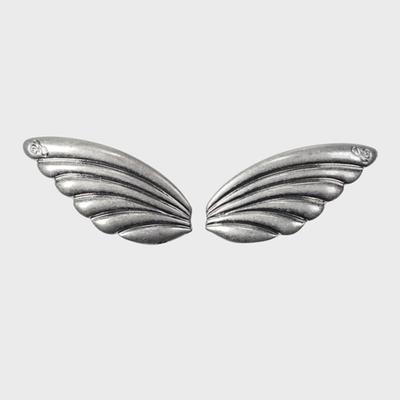 Eireve РАКУШКА КРЫЛО АНГЕЛА АНТИКВАРНЫЙ НАБОР ЗАКОЛОК (2PCS)