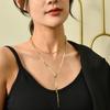 Chain Snake Contemporary Sweater Necklace Crafted From Durable Titanium Steel For Fashion Women