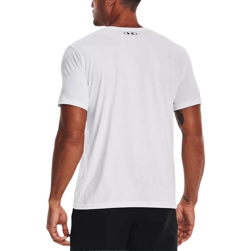 Under Armour Футболка с круглым вырезом и логотипом, мужские топы, белая 1361676-100