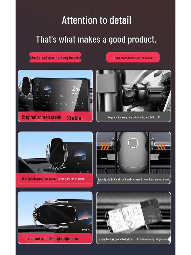 ZEEKR LS6/L6/LS7 Car Phone Holder - Fits 26 Models, Dedicated Phone Mount Accessory