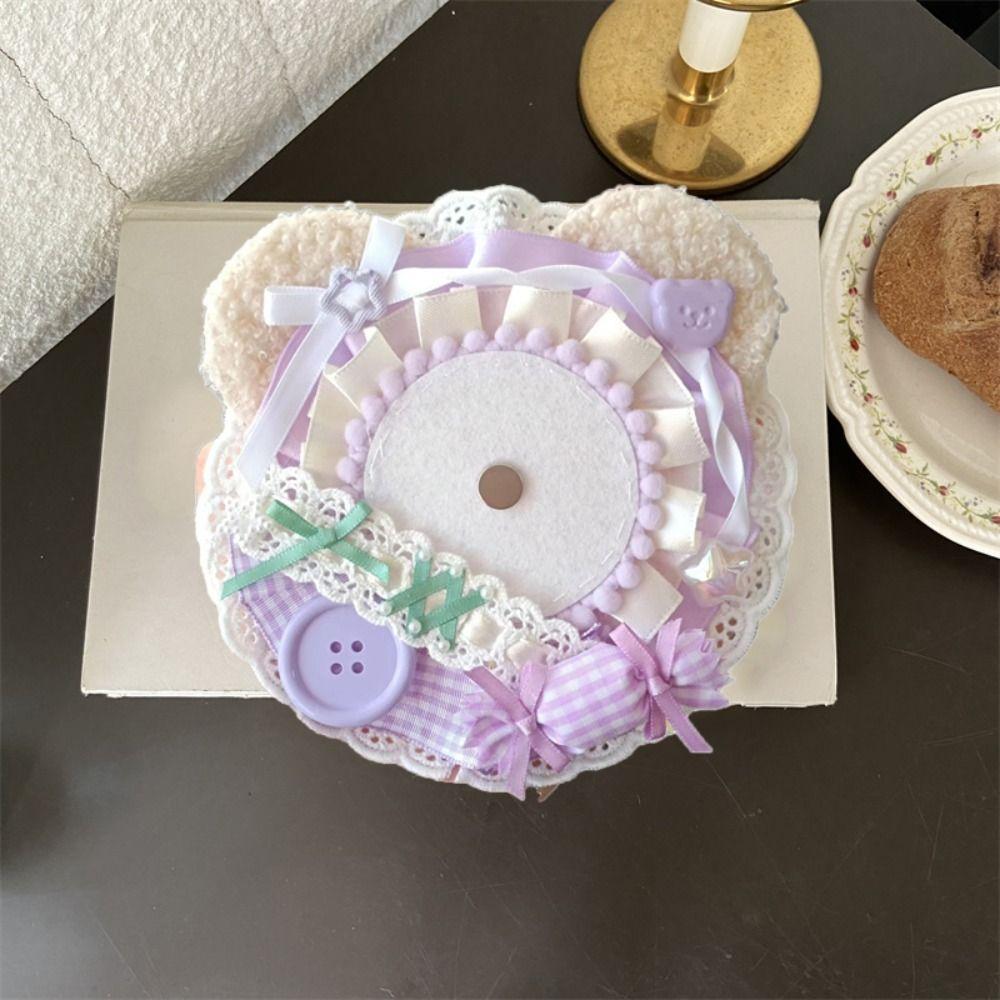 Lacework Anime Pins Display Base DIY Badge Decoration Tray Cute Badge Holder Badge Organizer
