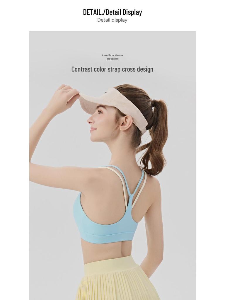 Женский спортивный бюстгальтер с влагоотводящими свойствами и мягкими лямками - Быстросохнущая майка для фитнеса, йоги, пилатеса и тенниса