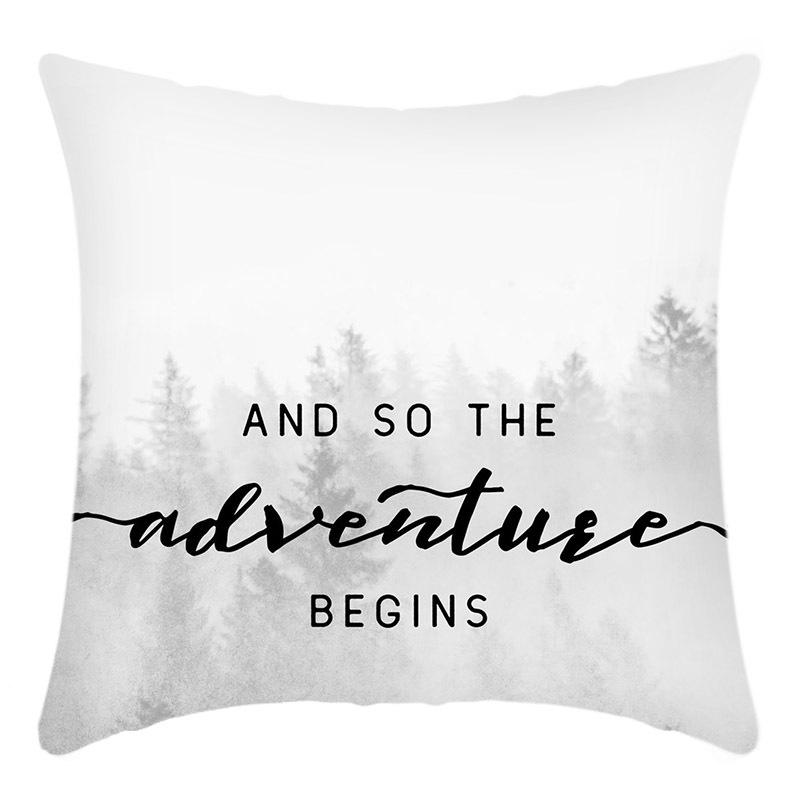 New Light Luxury Series Letter Printing Art Printing Cushion Home Sofa Cushion Cover
