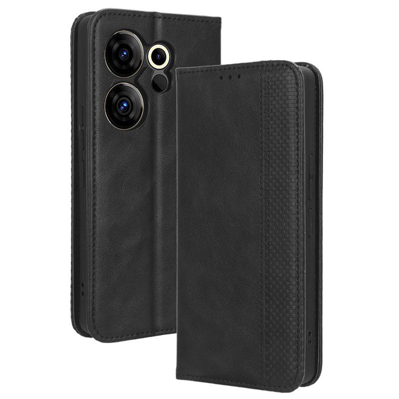 Флип-чехол для Tecno Camon 20 Premier 5G кожаный чехол [Flip Vintage Leather] кошелек противоударный прочный ретро-чехол для телефона