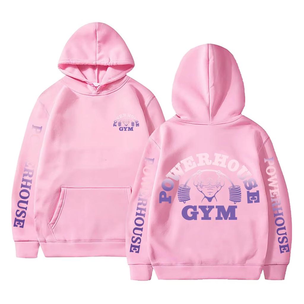 2026 Hot Sale Powerhouse Gym Logo Double Sided Print Hoodies Autumn Vintage Printed Sweatshirt Trendy Streetwear for Daily Looks
