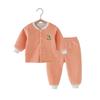 Soft Fleece Baby Pajama Set Toddlers Long Sleeve Top Pants Warm Sleepwear Winter Unisex