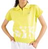 Golf Short Sleeve Knit Polo Shirt Pod Print 1 [New Balance] (Cow Stretch) / Women's / 012-4275501 060_Yellow [M]