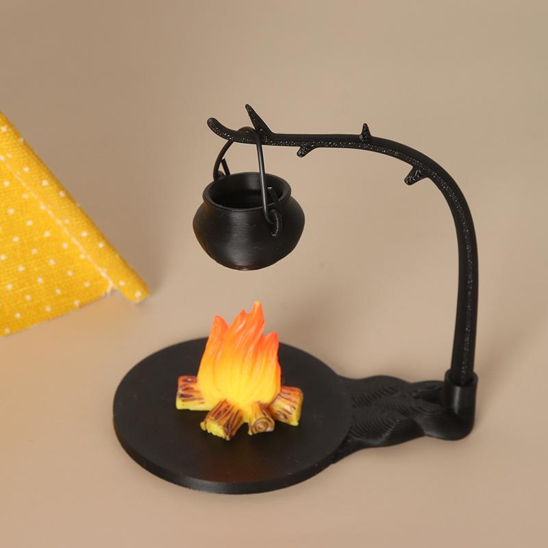 1:12 Miniature Camping Tent Model Simulated Outdoor Tent Dollhouse Scene Decoration Small Toy Accessories