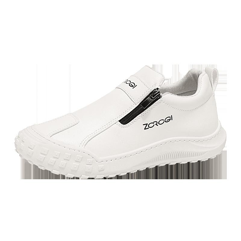 Новые мужские туфли с защитой труда, ленивая молния, одна педаль, кухонная водонепроницаемая и нескользящая рабочая обувь, повседневная кожаная обувь