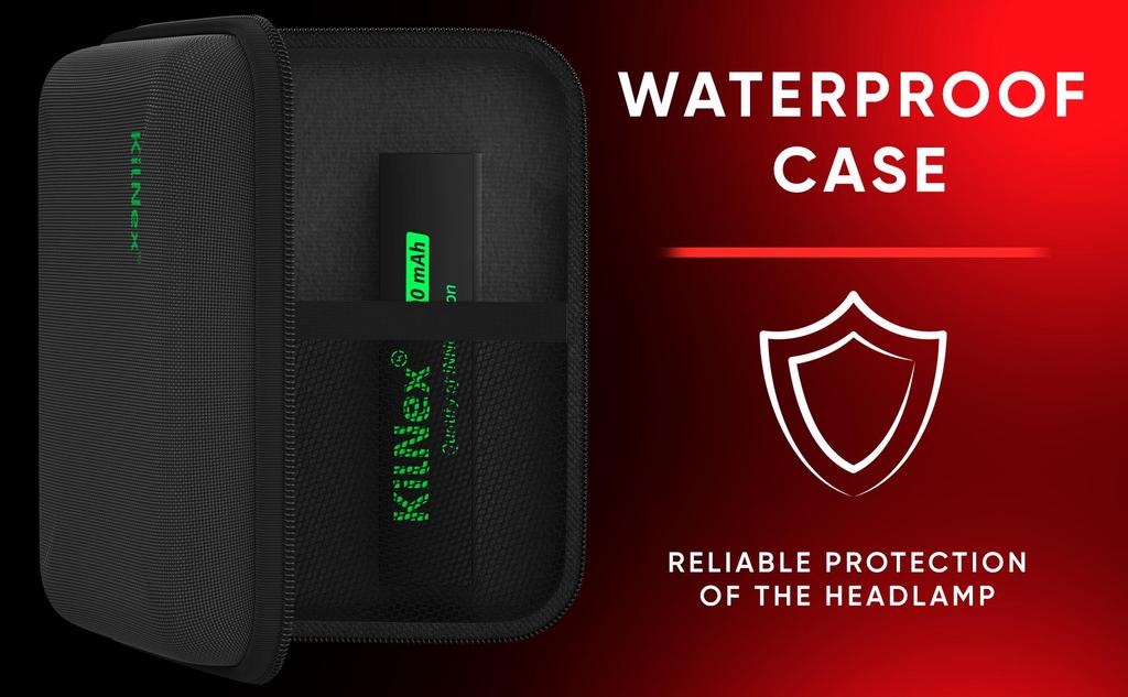 Kilnex Многофункциональный цельнометаллический аккумуляторный налобный фонарь Smile LX02 с очень мощным рассеянным красным светом.