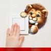 Cute Cartoon Animals Children's Bedroom Porch Living Room Home Decorative Light Switch Sticker Self-adhesive Wall Stickers