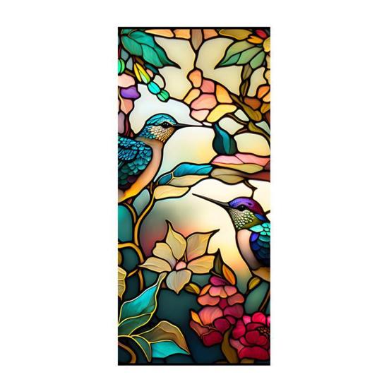 Стеклянная пленка, простая в установке, защита от ультрафиолета, винтажная наклейка на стеклянное окно, украшение для дома