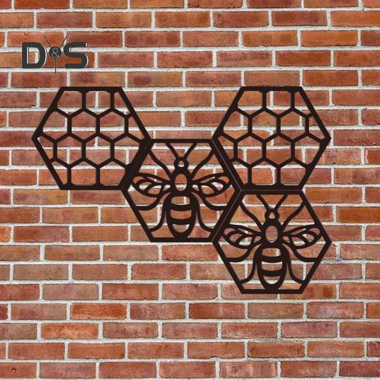 4/6 шт. Подвески в виде пчелиных сот, многоразовые, ажурные, настенные, художественные, шестиугольные, для окон, дверей, прилавков