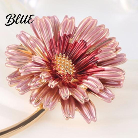 Flower Brooch Jewelry Women Gradient Enamel Design Suit Lapel Lightweight