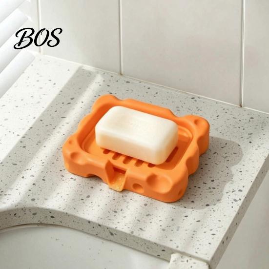 Waterproof Soap Case Cheese Shaped Box, 3D Printed Draining Holder, Creative Decorative Tray for Family Hotel Bathroom Sink Drainer Box