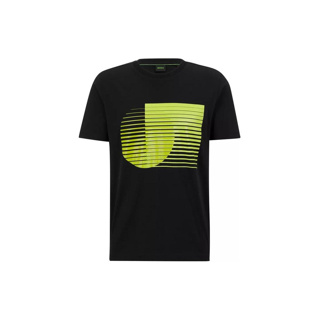 HUGO BOSS T-Shirts Men's Black Crew Neck Moderate Other 50491337-001