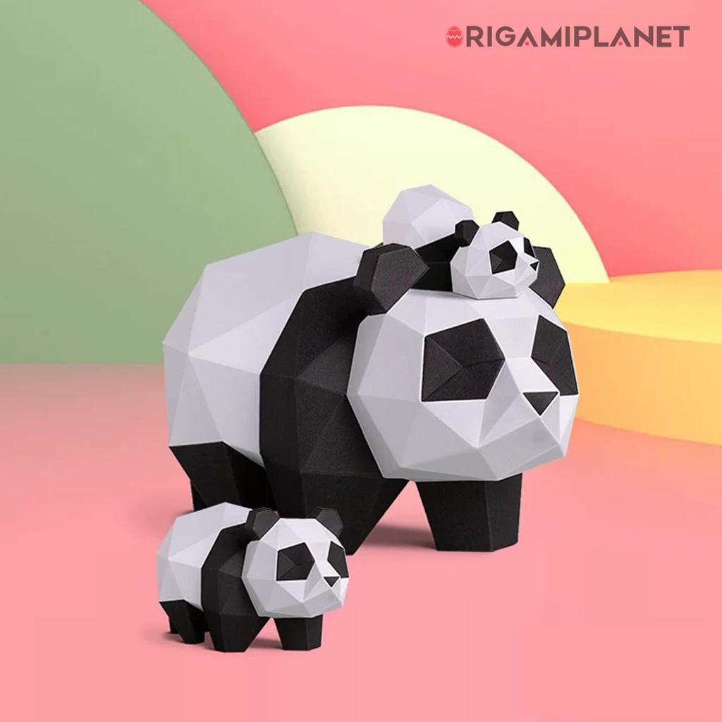 ORIGAMIPLANET 3D Оригами Бумажный Конструктор Панда Fun DIY 3D Модель Панды из Бумаги для Подростков Легкая Ручная Работа Фигурка Животного Скульптура Подарочный Набор для
