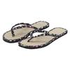 Женские принтованные плоские шлепанцы тапочки удобные нескользящие сандалии бамбуковые ротанговые шлепанцы для дома ванная комната модные тапочки Zapatos