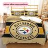 Pittsburgh Steelers Pattern Bedding Quilt Set  Home Decoration  Gift (1 * duvet cover + 2 * pillowcase  without core)