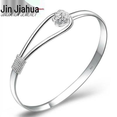 Романтический браслет из розового кварца с цветущей сакурой - Корейский модный цветочный дизайн