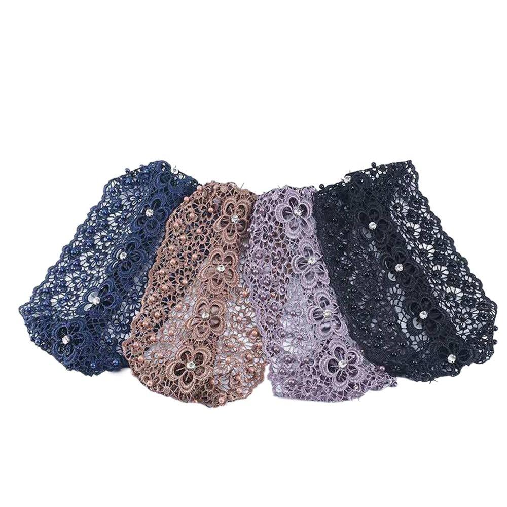 Cover Flower For Women Makeup For Girls Diamond Wide Side Hair Accessories Women Hairband Lace Hair Hoop Korean Style Headband