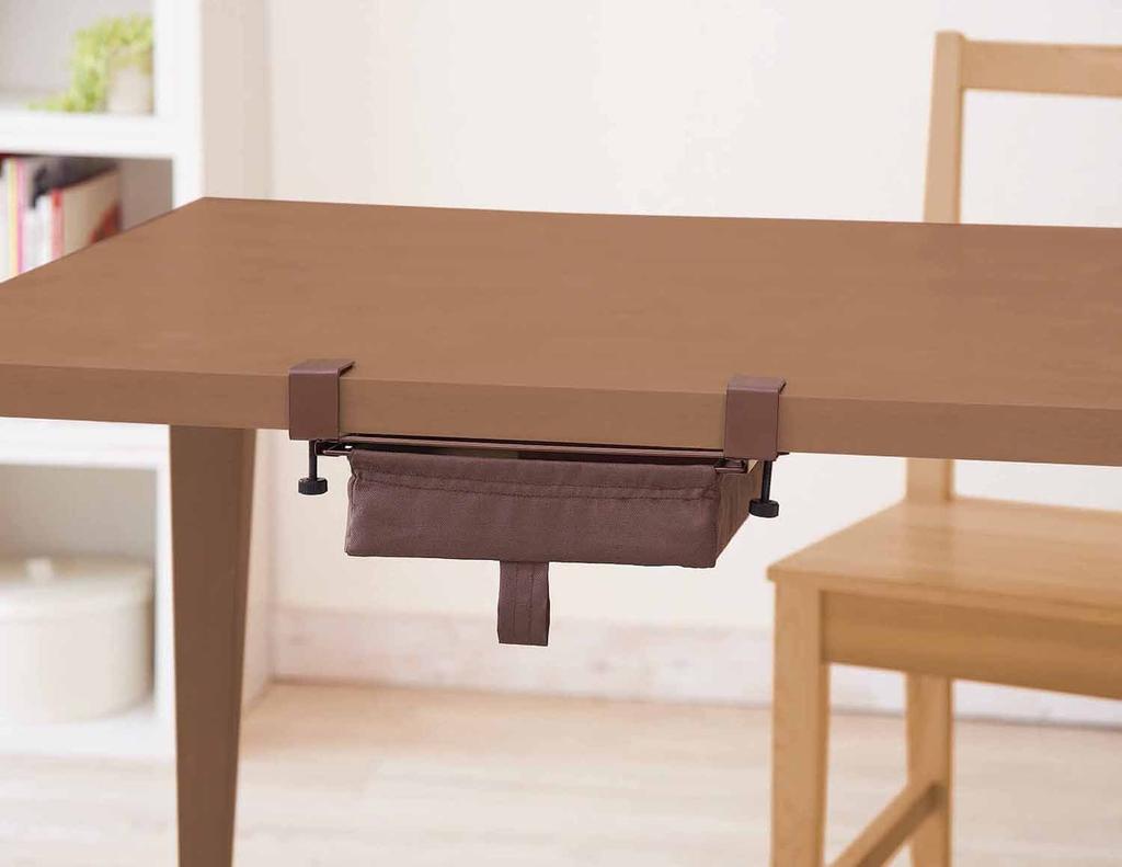 Cogit Storage for Your Living Room Convenient for Storing Cutlery and Small Brown Under-the-table Slide-out Child's Study, Items.