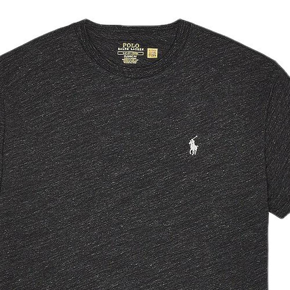 Polo Ralph Lauren Футболка с вышивкой, короткий рукав, круглый вырез, мужские топы, черный, смешанный цвет 710671426137