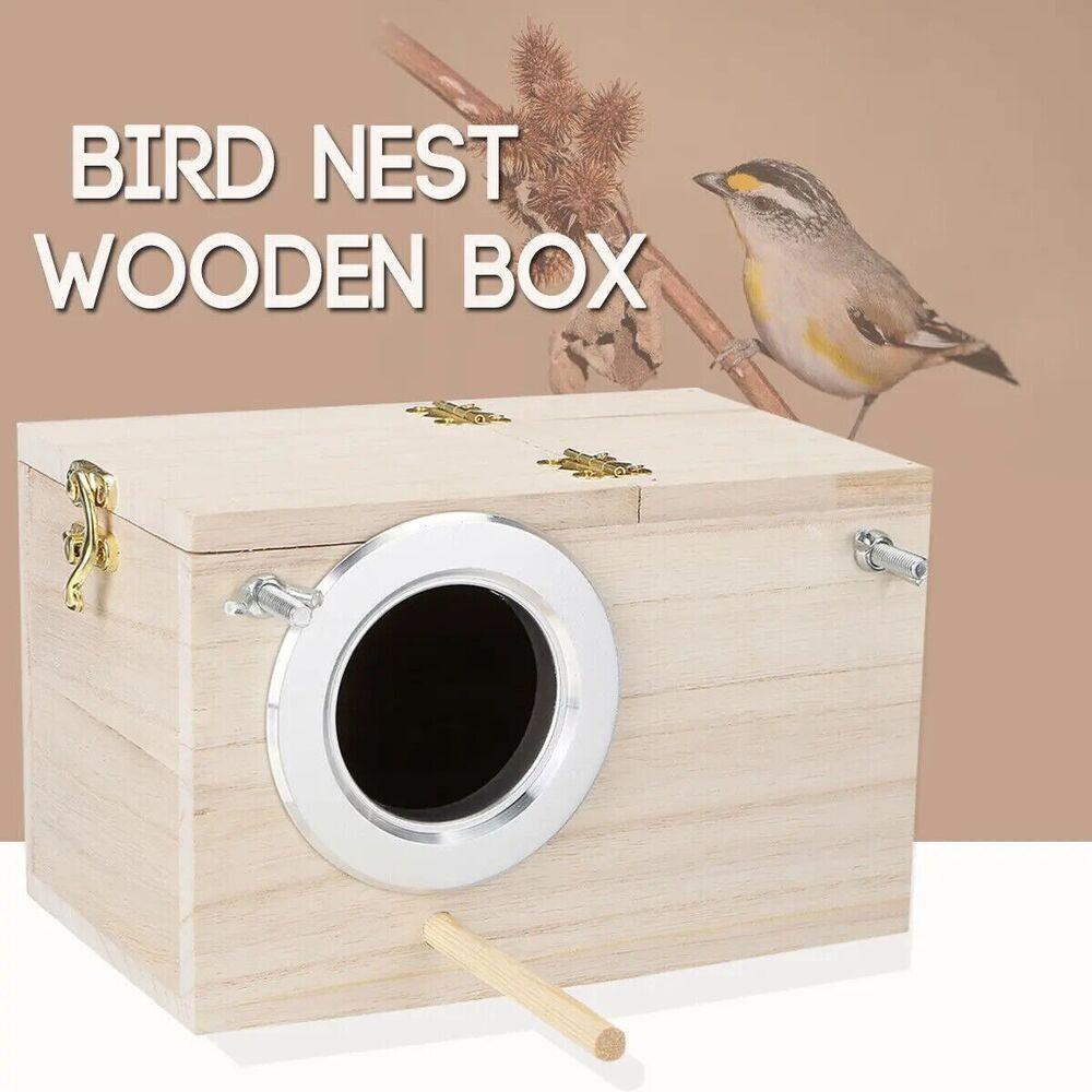 Parrot Lovebirds Finch Wooden Nesting House Cage Nest Bird Breeding Box Bird supplies