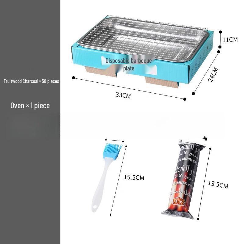 Zhishi Большой Одноразовый Набор Сковород для Уличного BBQ Гриля (3-Pack)