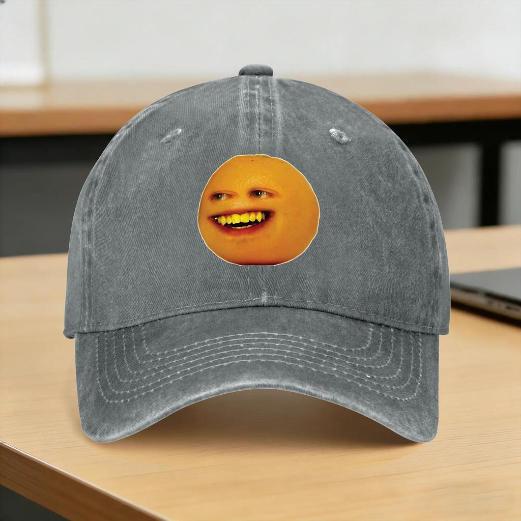 Funny Annoying Oranges Sun Baseball Cap yk Cute Unisex Adult Washed Trucker Hat Print Tennis Skate Baseball Caps Gift Idea