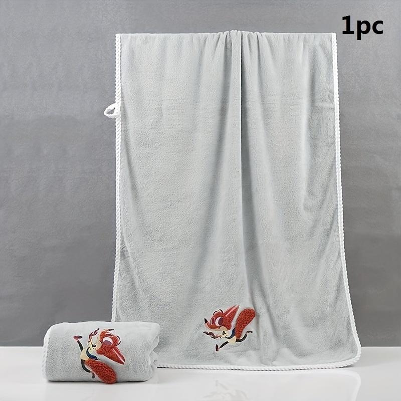 1 банное полотенце из кораллового флиса, милое мультяшное простое быстросохнущее толстое полотенце, абсорбирующее взрослое полотенце-обертывание, банное полотенце
