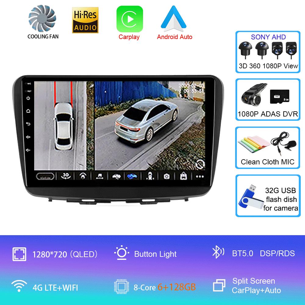 Car Radio Android 14 For Suzuki Baleno 2016 2017 2018 2019 Multimedia Player Stereo GPS WIFI+4G wireless Carplay Auto video DSP
