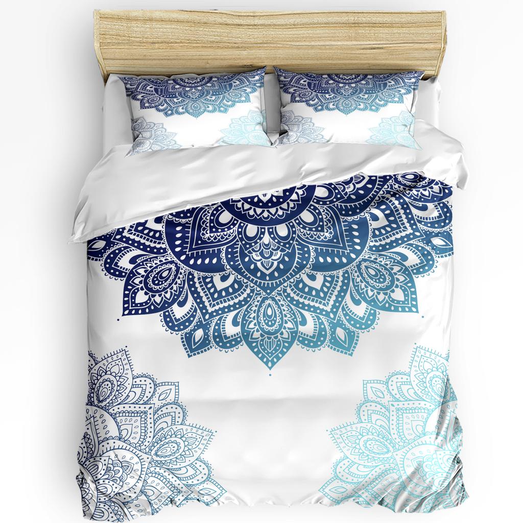 Цветы Листья Комплект постельного белья из 3 предметов для спальни, двуспальная кровать, домашний текстиль, пододеяльник, наволочка