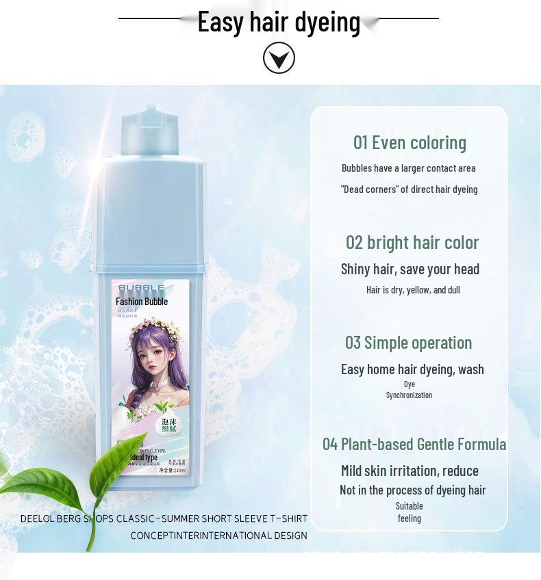 Медово-молочный чай Пузырящаяся краска для волос - Орехово-пепельный коричневый, Бестселлер Домашняя краска для волос