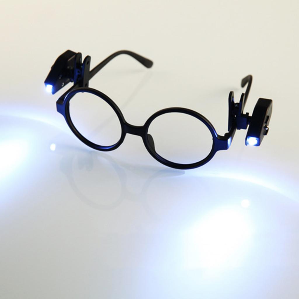2x Очки Лампа для чтения Регулируемый угол Гибкая лампа для чтения книг Светодиодная лампа Зажим для очков Лампа для чтения Ночная лампа