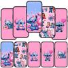 Phone Case for Samsung Galaxy S24 S23 iPhone 15 14 Xiaomi Redmi Note 13 12 11 8 10 9 Pro Max X XR OPPO A15 Huawei Blue Lilo Anime Stitch Pink Cover
