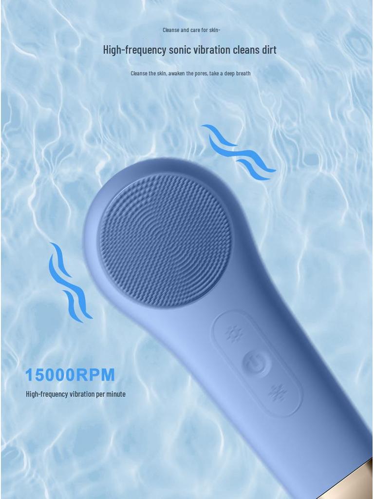 Electric Facial Cleansing Brush with Vibration and Hot/Cold Compress for Deep Pore Cleansing