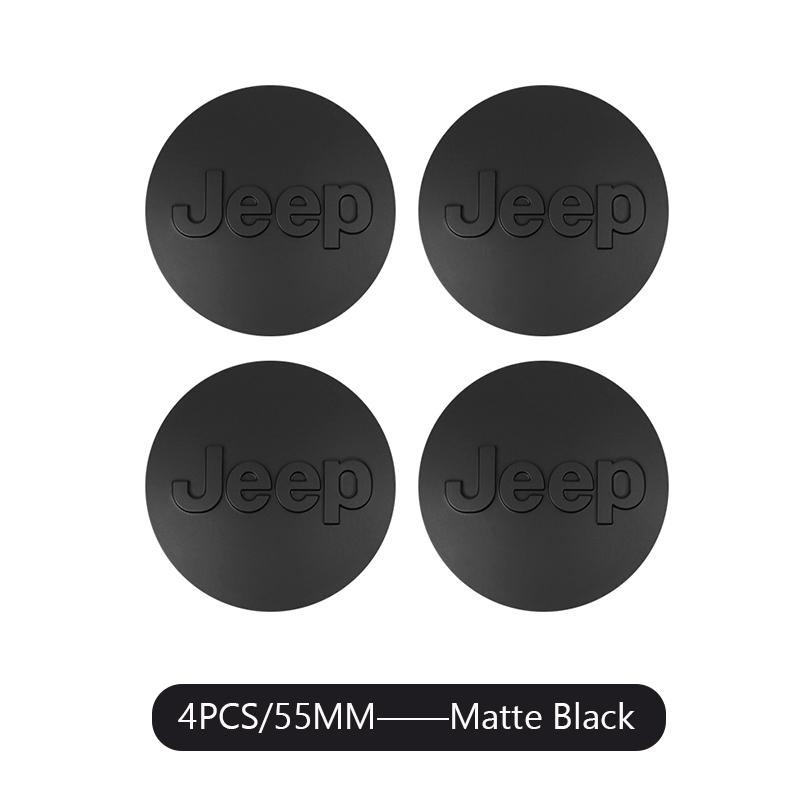 4Pcs 55/63MM Car Wheel Center Cover Stickers Hub Cap Decoration For Jeep Grand Cherokee Wrangler JK Gladiator Compass Renegade P