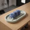 Sunglasses Caterpillar Keyring Plush Keychain, Stuffed Pendant for Decorative Backpack Ornament Bags & Car Keys, Purse Accessory