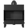 Steel fireplace KRATKI FLOKI L 12 kW Ø 200 black thermotec lining