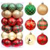 30 Pcs Christmas Balls Ornaments 2.4 Inch Small Shatterproof Plastic Balls Christmas Tree Hanging Decoration for Holiday Wreath Party Tree Decor