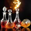 Carving Glass Wine Bottle, Whiskey Red Wine Liquor Wine Separator, Wine Cabinet Decoration, Empty Wine Bottle, 8000/1000ML