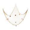 Sanwer Fishing Net Decoration Boat Fishing Net Fishing Net with Shell Interior Decoration Seashell Mediterranean Style Wall Hanging Tapestry Prop