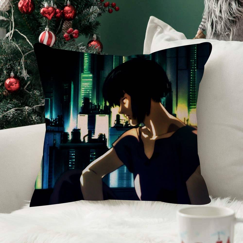 Anime GGhost In The Shell Cool Pillow Cover Soft Decor Throw Pillow Case xcm Home Decor for Living Room Sofa Party Gift
